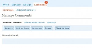Comment Error for WordPress 2.5.1